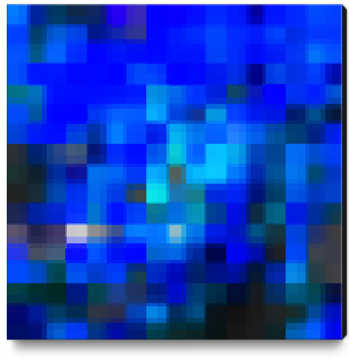 geometric pixel square pattern abstract background in blue Canvas Print by Timmy333