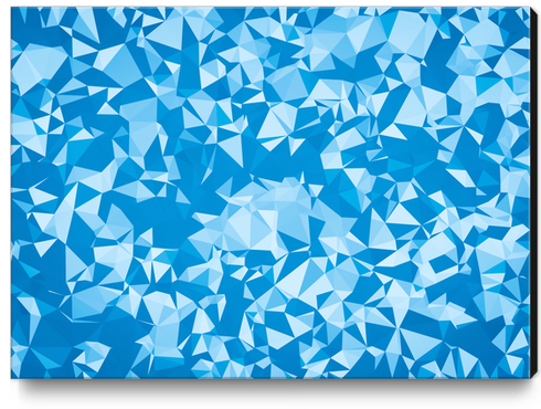 geometric triangle pattern abstract in blue Canvas Print by Timmy333