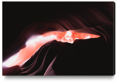 Hole in the sandstone cave at Antelope Canyon Arizona USA Canvas Print by Timmy333