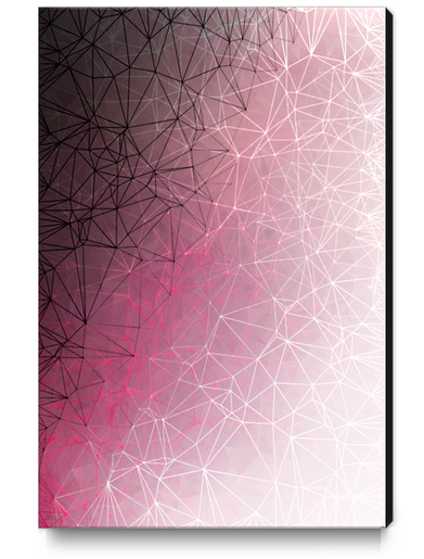 fractal geometric line pattern abstract art in pink Canvas Print by Timmy333