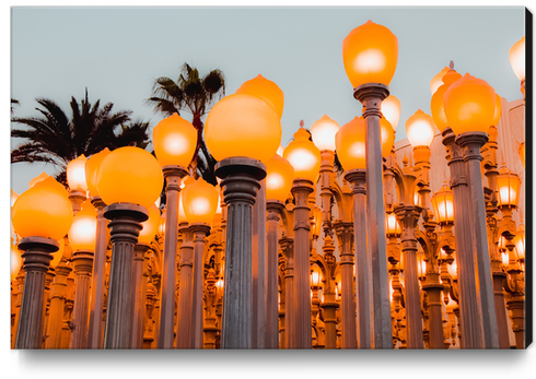 Urban Light at LACMA Los Angeles California USA Canvas Print by Timmy333