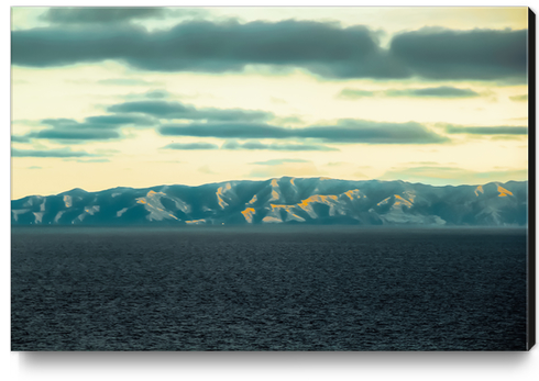 Ocean and mountains view at Rancho Palos Verdes California USA Canvas Print by Timmy333