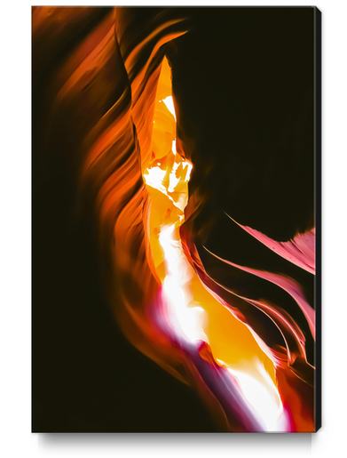 light in the sandstone cave abstract at Antelope Canyon, Arizona, USA Canvas Print by Timmy333