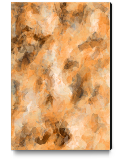 abstract splatter brush stroke painting texture background in brown Canvas Print by Timmy333