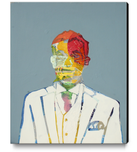 Auto-portrait Blanc Canvas Print by Pierre-Michael Faure