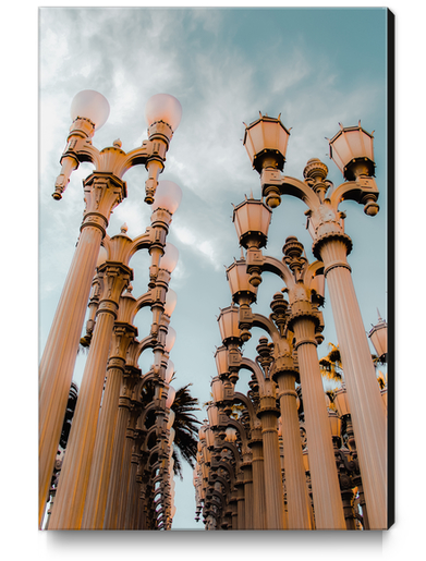 Urban Light LACMA Los Angeles California USA with blue sky Canvas Print by Timmy333