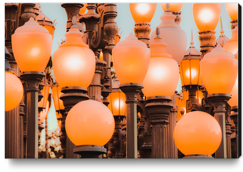 Urban Light at LACMA Los Angeles California USA Canvas Print by Timmy333