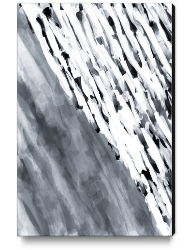 line pattern painting texture abstract in black and white Canvas Print by Timmy333