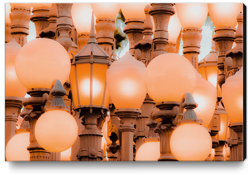 closeup Urban Light LACMA Los Angeles California USA Canvas Print by Timmy333