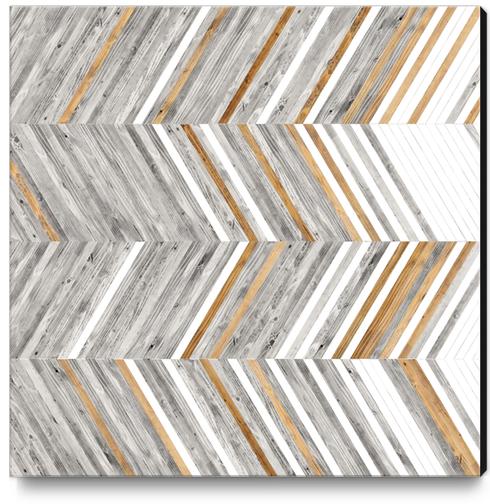 COPPER AND GREY WOOD Canvas Print by fokafoka