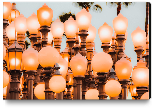 Urban Light LACMA Los Angeles California USA with blue sky Canvas Print by Timmy333