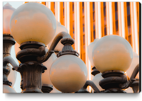 closeup Urban Light LACMA Los Angeles California USA Canvas Print by Timmy333