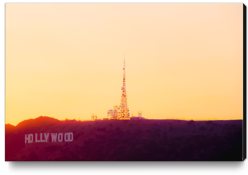 Summer sunset at Hollywood Sign Los Angeles California USA Canvas Print by Timmy333