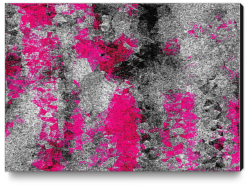 vintage psychedelic painting texture abstract in pink and black with noise and grain Canvas Print by Timmy333