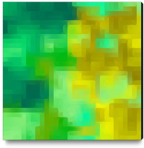 green and yellow painting texture abstract background Canvas Print by Timmy333