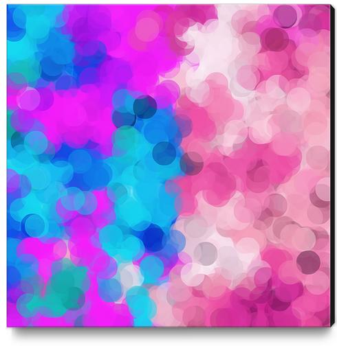 pink and blue painting circle abstract background Canvas Print by Timmy333