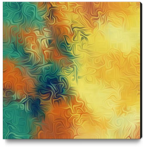 green brown and yellow painting texture abstract background Canvas Print by Timmy333