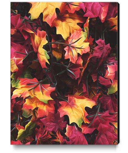 maple leaves texture background in autumn season Canvas Print by Timmy333