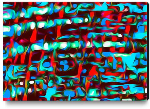 red blue green and pink painting texture background Canvas Print by Timmy333