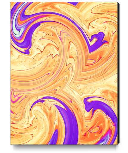 orange and purple spiral painting abstract background Canvas Print by Timmy333