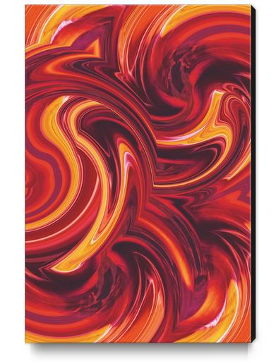 yellow red and brown spiral painting abstract background Canvas Print by Timmy333