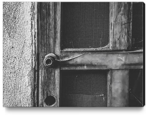 old vintage wooden door in black and white Canvas Print by Timmy333