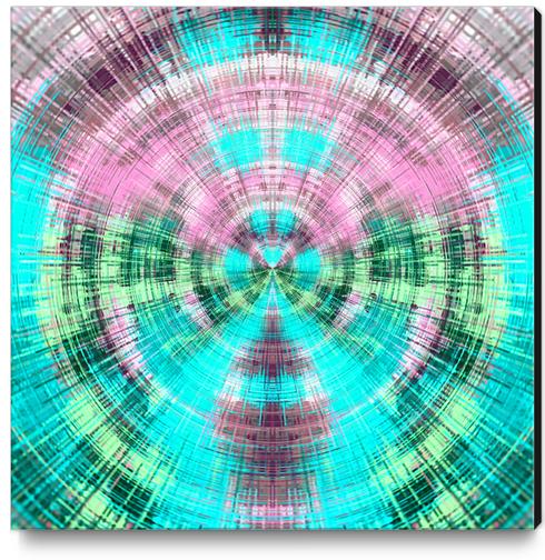 pink blue and green circle plaid pattern abstract background Canvas Print by Timmy333