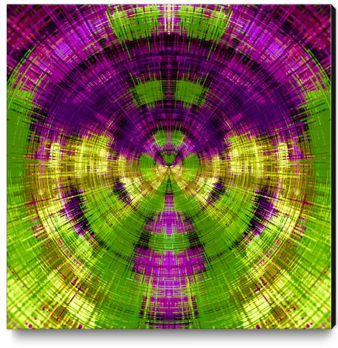 purple and green circle plaid pattern texture abstract background Canvas Print by Timmy333