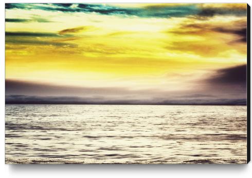 cloudy sunset sky with ocean view Canvas Print by Timmy333