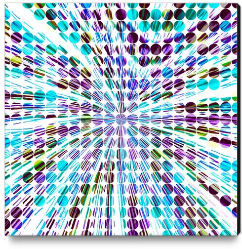 blue and purple circle pattern  Canvas Print by Timmy333