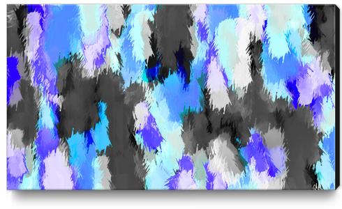 blue purple and black painting texture abstract background Canvas Print by Timmy333