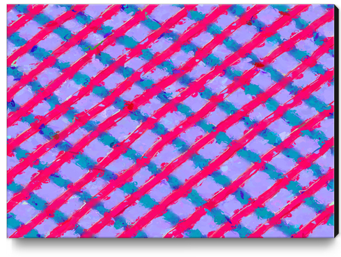 line pattern painting abstract background in red purple blue Canvas Print by Timmy333