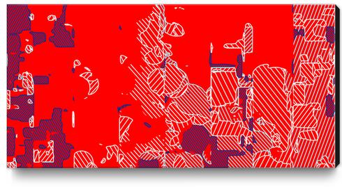 graffiti drawing and painting abstract in red and blue Canvas Print by Timmy333