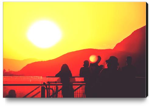 mountain sunset view in summer Canvas Print by Timmy333