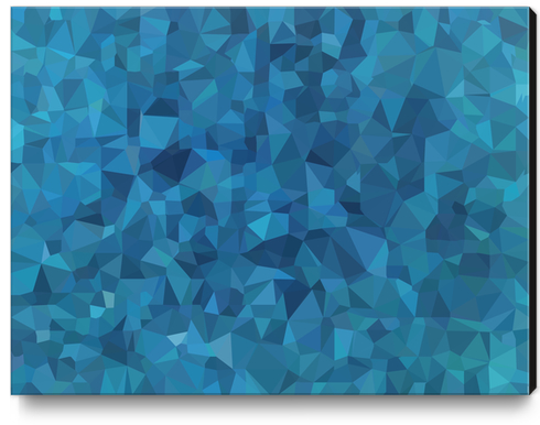 geometric triangle shape pattern abstract in blue Canvas Print by Timmy333