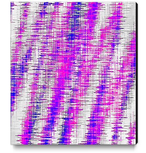 pink and blue painting texture abstract with white background Canvas Print by Timmy333