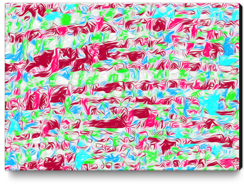 psychedelic painting texture abstract pattern background in pink blue green Canvas Print by Timmy333