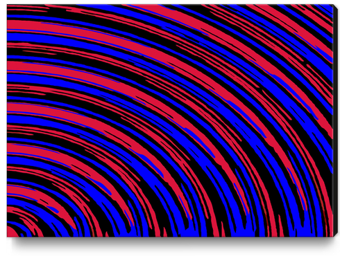 graffiti line drawing abstract pattern in red blue and black Canvas Print by Timmy333