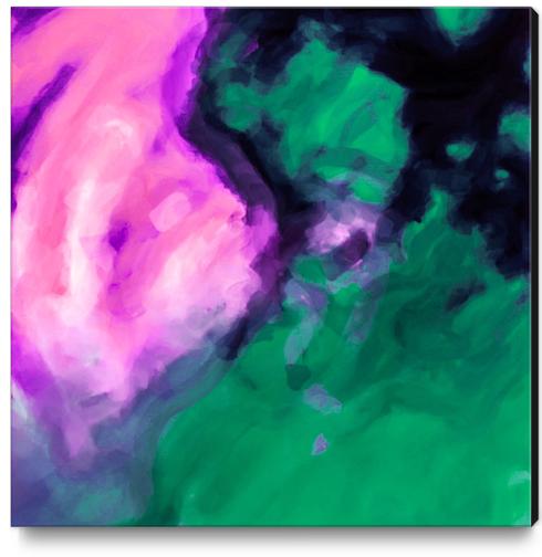 pink and green painting texture abstract background Canvas Print by Timmy333