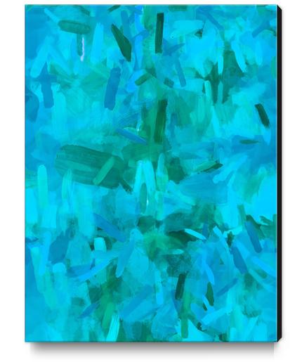 splash painting abstract texture in blue and green Canvas Print by Timmy333