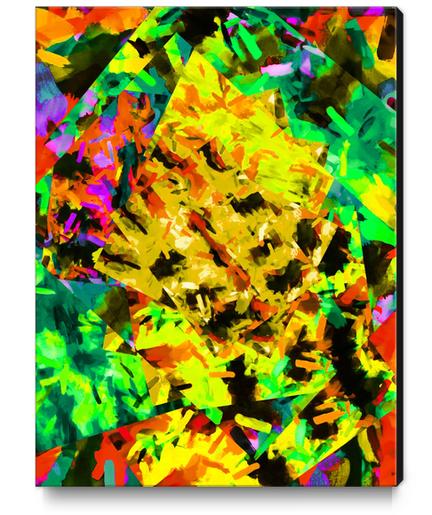 yellow green brown red orange abstract painting background Canvas Print by Timmy333