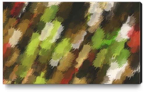 psychedelic graffiti camouflage painting abstract in green brown and red Canvas Print by Timmy333