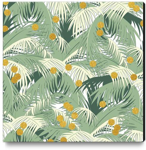 Palm and Gold Canvas Print by Uma Gokhale