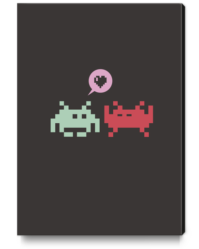 Pixel Love Canvas Print by Alex Xela