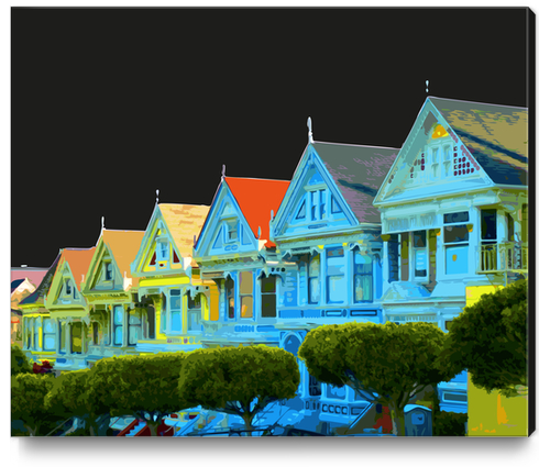 Alamo Square Canvas Print by Vic Storia