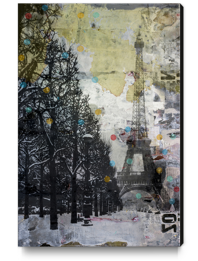 SNOW IN PARIS Canvas Print by db Waterman