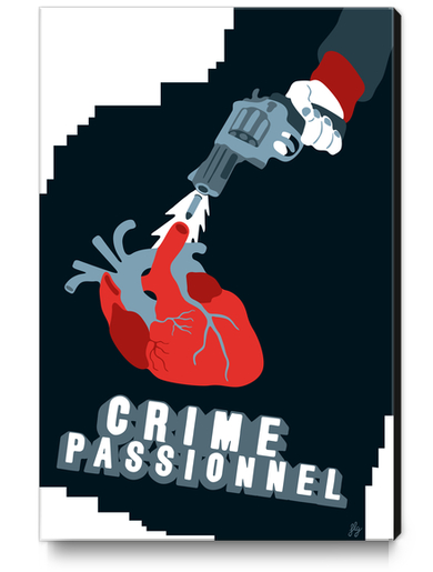 CRIME OF PASSION Canvas Print by Francis le Gaucher