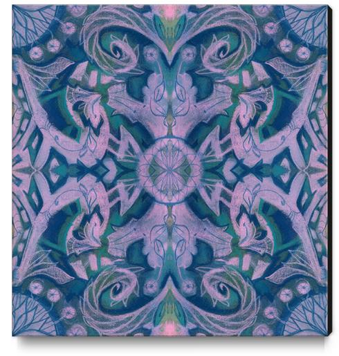 Summer Twilight, abstract floral pattern Canvas Print by Julia Khoroshikh