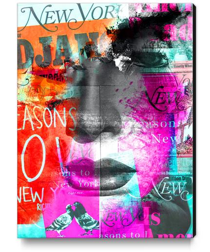 The face and N.Y. Canvas Print by Gabi Hampe