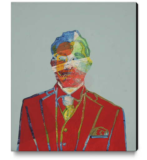 Auto-portrait Rouge Canvas Print by Pierre-Michael Faure